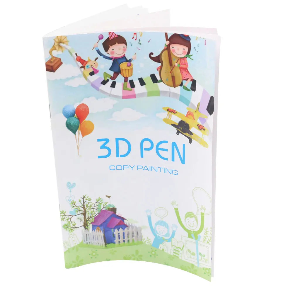 3D Printing Pen Drawing Book Reusable Colorful 22/40 Patterns Thick Paper Clear Plate Painting Template for 3D Pen Kid Gifts
