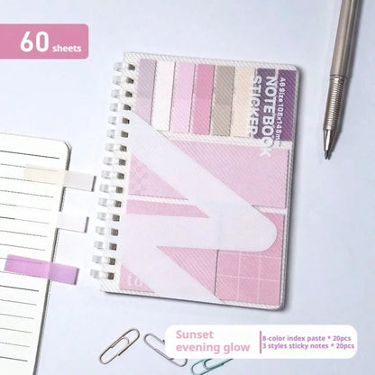 Kawaii Sticky Notes Set Expandable Removable Student Memo Pads Must-Have Study Planner Supplies Bulletin Journal Accessories 