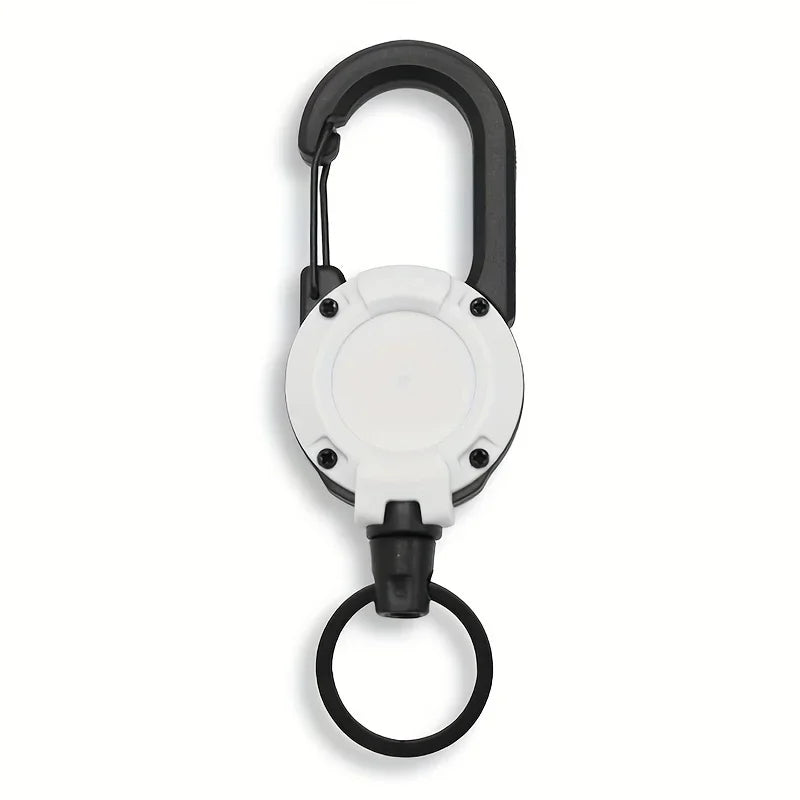 1/2/4pcs Extendable Retractable Holders Keychain Badge Reels Heavy Duty Clip With Carabiner Key Chain For Men Outdoor Bags - 