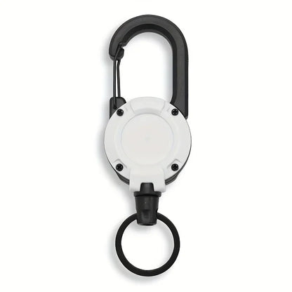 1/2/4pcs Extendable Retractable Holders Keychain Badge Reels Heavy Duty Clip With Carabiner Key Chain For Men Outdoor Bags - 