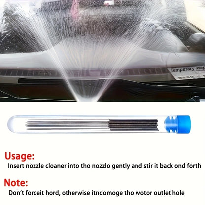 10pcs Cleaning Nozzle Tool Kit - Windshield Wiper, 3D Printer Head, Gas Stove Vent, Showerhead Needle Tube Brush