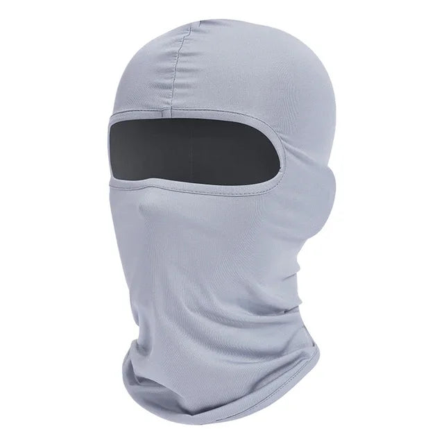 Tactical Balaclava Full Face Mask Hiking Cycling CS Camping Hunting Cap Bike Head Cover Summer Men Women Ski Mask - Light Gra