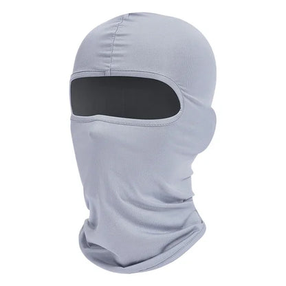 Tactical Balaclava Full Face Mask Hiking Cycling CS Camping Hunting Cap Bike Head Cover Summer Men Women Ski Mask - Light Gra