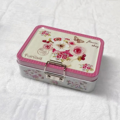 Vintage Metal Storage Canister with Lid – Durable Cookie & Candy Box, Aesthetic Organizer, Ideal Gift for All Occasions
