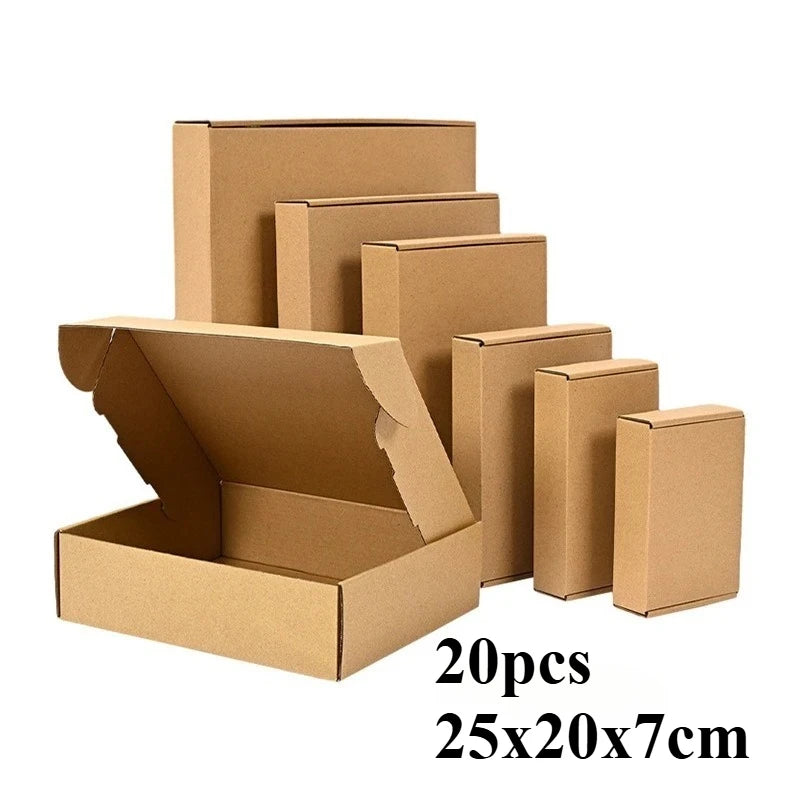 20/10PCS Corrugated Box Mailers,Brown Cardboard Shipping Box Corrugated Box Mailer Shipping Box Kraft Paper Packaging Box - 2