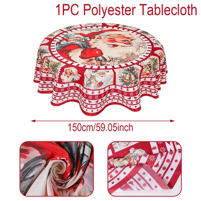 Disposable Christmas Tablecloth Merry Christmas Decors for Home 2024 Table Cover Xmas Ornament Navidad Natal New Year Gift 20