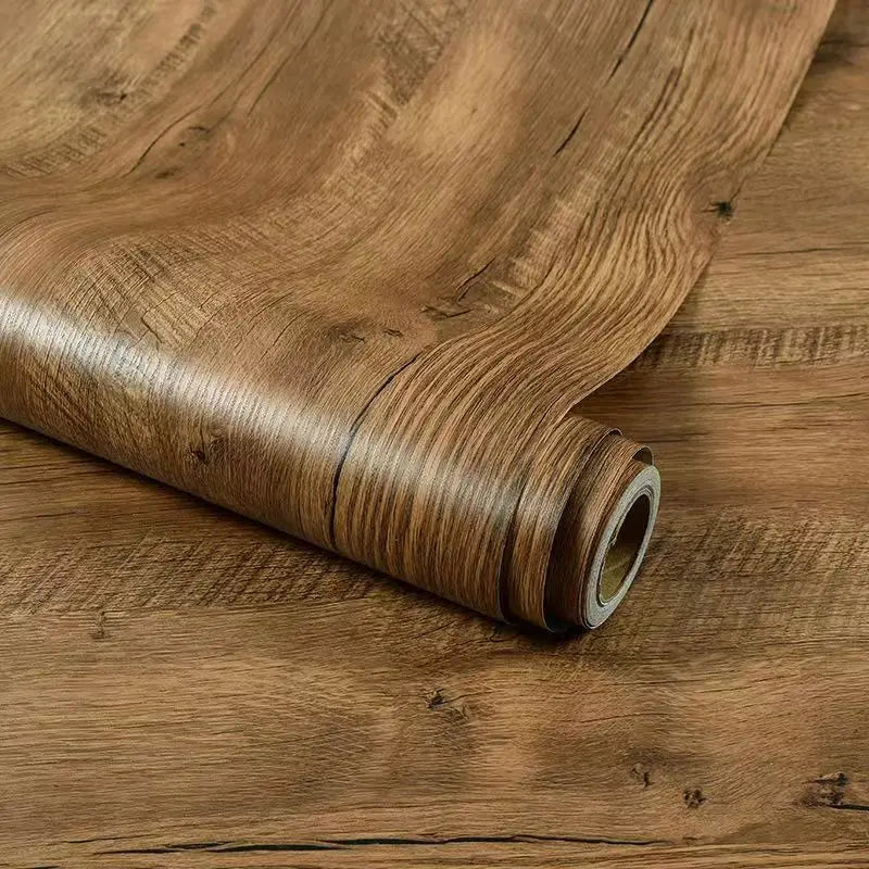 Wood Grain DIY Sticker PVC Self Adhesive Waterproof Wallpapers Renovation Furnitures Wall Stickers Home Decor Sticky Paper De