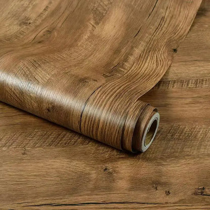 Wood Grain DIY Sticker PVC Self Adhesive Waterproof Wallpapers Renovation Furnitures Wall Stickers Home Decor Sticky Paper De