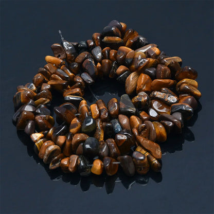 16 inch Natural Stone Beads Chips Beads 5-8mm Irregular Crystal Agate Gravel Beads Diy Bracelet For Jewelly HK058 - Tiger eye