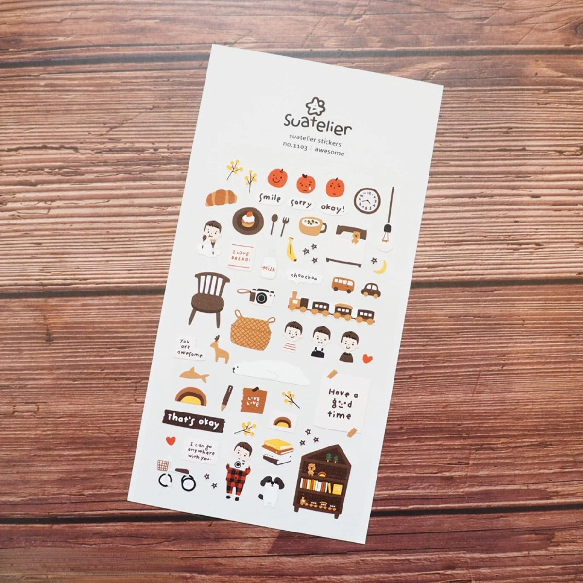 Korean Import Suatelier Baking Bread Cake Desserts Food Stickers Scrapbooking Diy Journal Stationery Sticker Deco School Supp