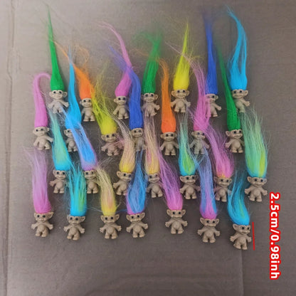 Troll Dolls, Vintage Trolls Lucky Doll Figures, Chromatic Adorable Cute Little Guys Collection, Party Favors,Christmas,Hallow
