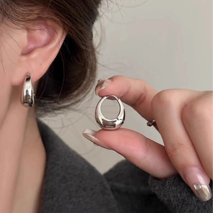 3 Pairs Stainless Steel Crystal Zirconia Hoop Earrings for Women Trendy Simple Gold Plated Circle Punk Earrings Piercing Jewe