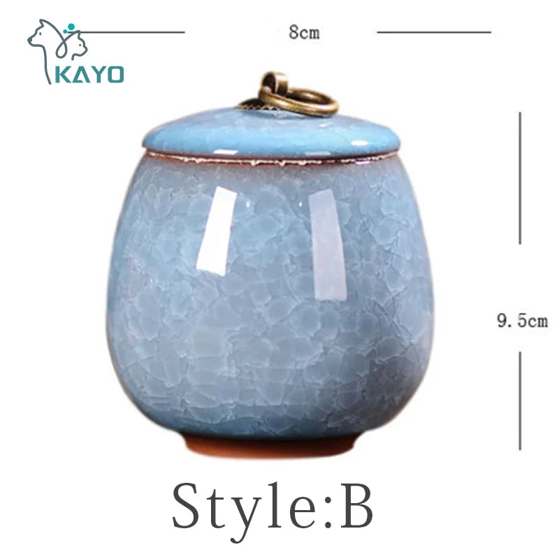 Ceramics Ash Urn Sealed Cremation Funeral Ashes Keepsake Small Animals Pet Dog Cat Memorial Suitable Home Fireplaces Burial