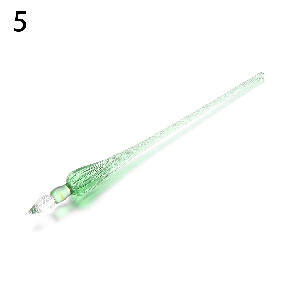 Vintage Glass Dip Dipping Pen Art Painting Supplies Reusable Filling Ink Signature Calligraphy Fountain Pen - Type1-5