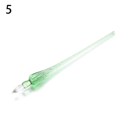 Vintage Glass Dip Dipping Pen Art Painting Supplies Reusable Filling Ink Signature Calligraphy Fountain Pen - Type1-5