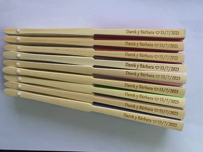 20pcs Personalized Engraved Silk Hand Fan Wedding Fold Fan Vintage Fans Customized Wedding Favor