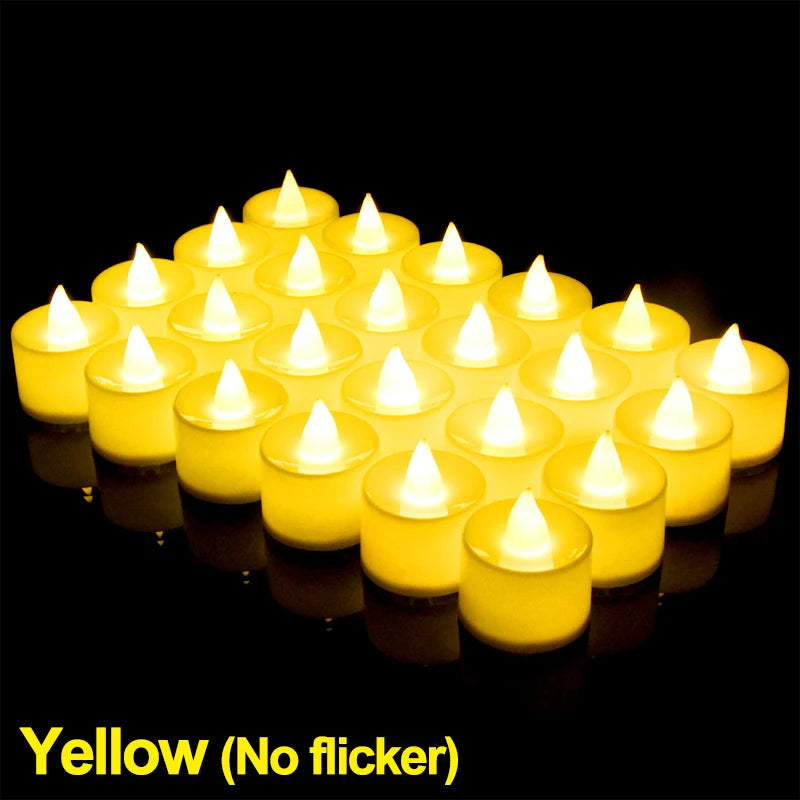LED Candle Battery Powered Flameless Tea Candle Fake Candle Lamp Wedding Birthday Party Home Decoration Lamp Candlestick Cand