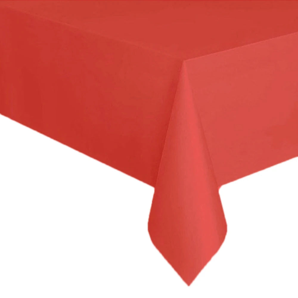Disposable Tablecloth White Black Pink Gold Table Cover Plastic Birthday Wedding Table Cloth Party Dining Table Decoration Fa