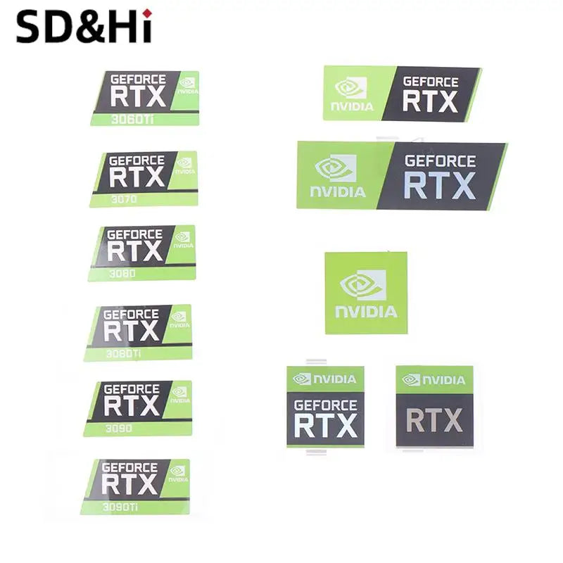 Laptop Graphics Card Label Laptop Desktop Label For Computer PC Laptop Accessories RTX 3090TI 3080TI 3070 3060 Desktop Sticke