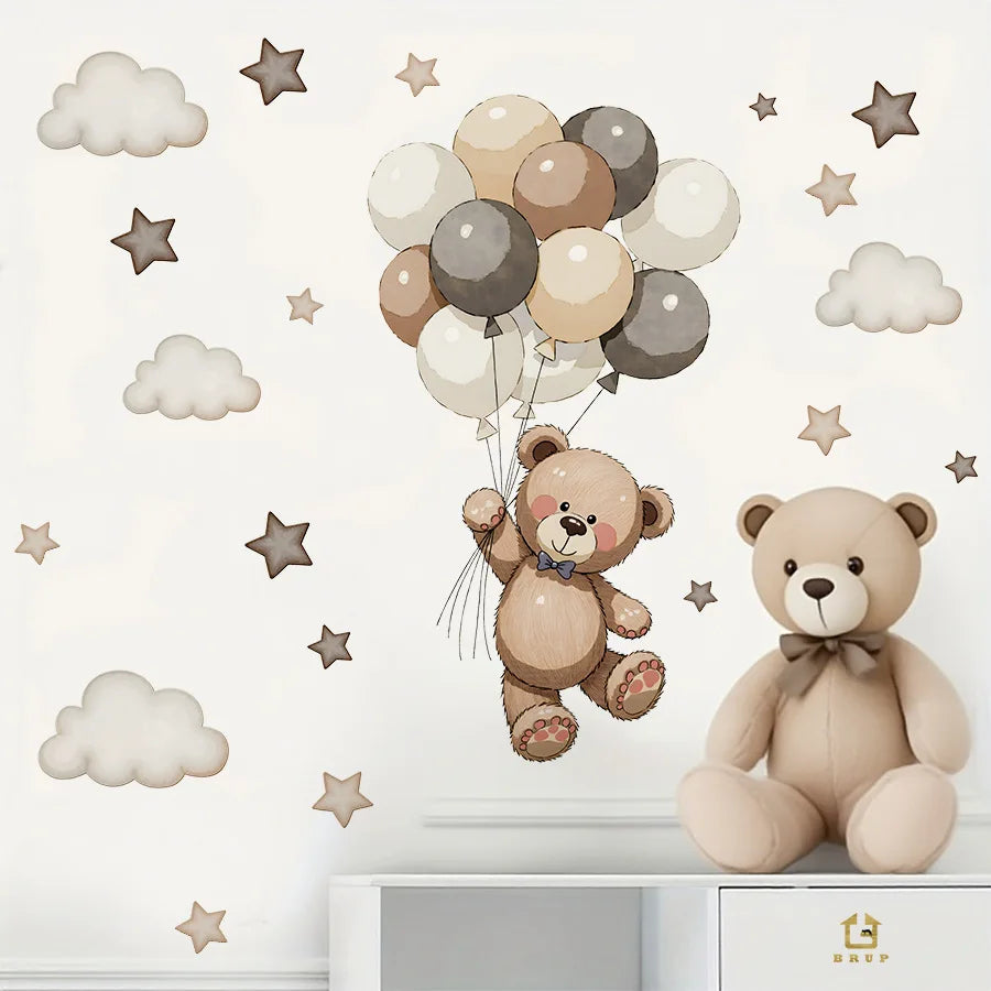 Cute Forest Animals Wall Stickers for Kids Rooms Children Boys Girls Baby Room Decoration Nursery Wallpaper Vinyl Elephant Li