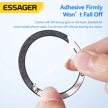 Essager 2PCS Magnetic Metal Ring for Magsafe iPhone 15 14 13 12Pro Android