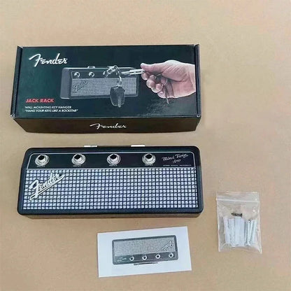 Creative Fender Radio Plugs Key Holder Retro Wall Mounting Keys Holder Jack Zinc Alloy Key Organizer Music Key Storage Frame