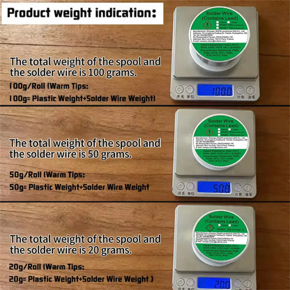 0.8mm 1.0mm 20g 50g 100g Soldering Tin Wire Tin Melt Rosin Core Solder Soldering Wire Roll No-clean FLUX 2.0%
