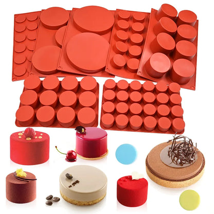 Cylinder Silicone Mold for Soap Jelly Pudding Resin Chocolate Cookie Mold hocolate Covered Sandwich Tool Candy Cake Baking Pa
