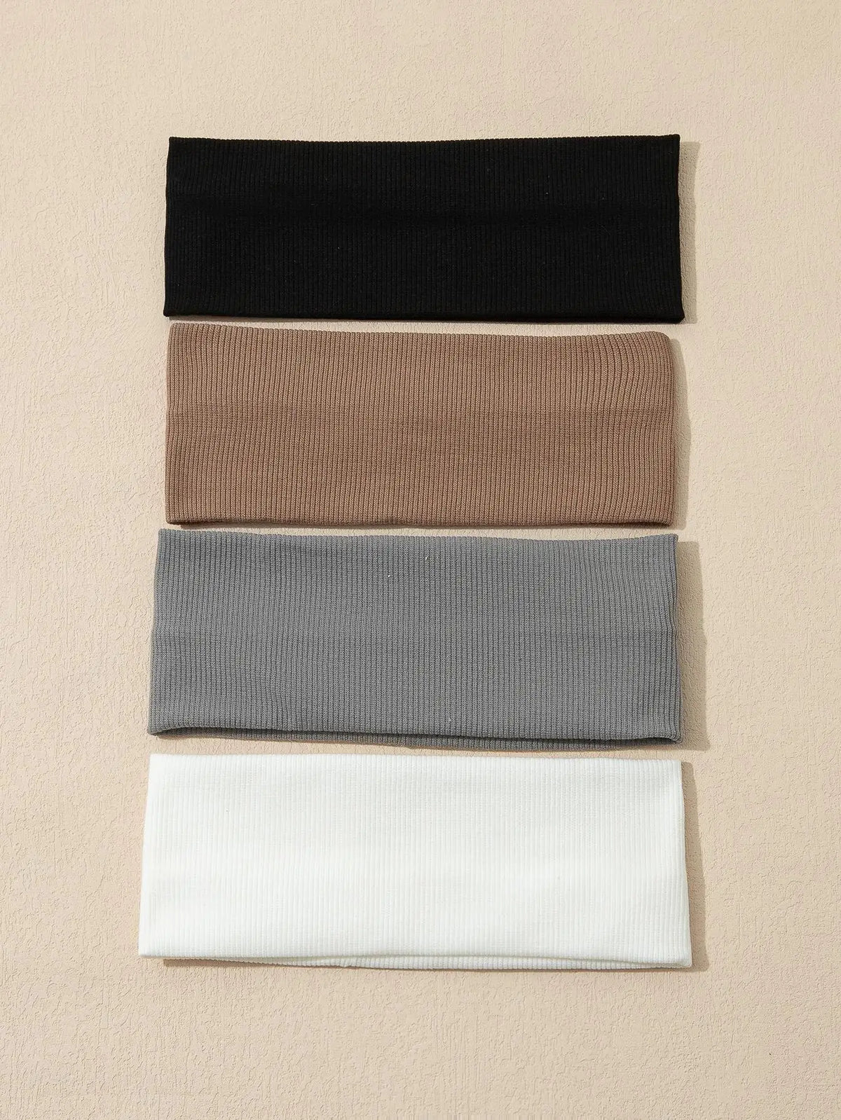 4Pcs Simple Fashion Women Solid Color Elastic HairBands Cute Wash Face Make-up Hair Band Vintage Sports Running Yoga Headband