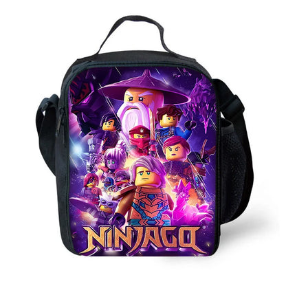 Child School Cool Game NinjagoS-Backpack with Lunch Bags ,Pencil Bags ,School Bags for Boys Girls Best Gift