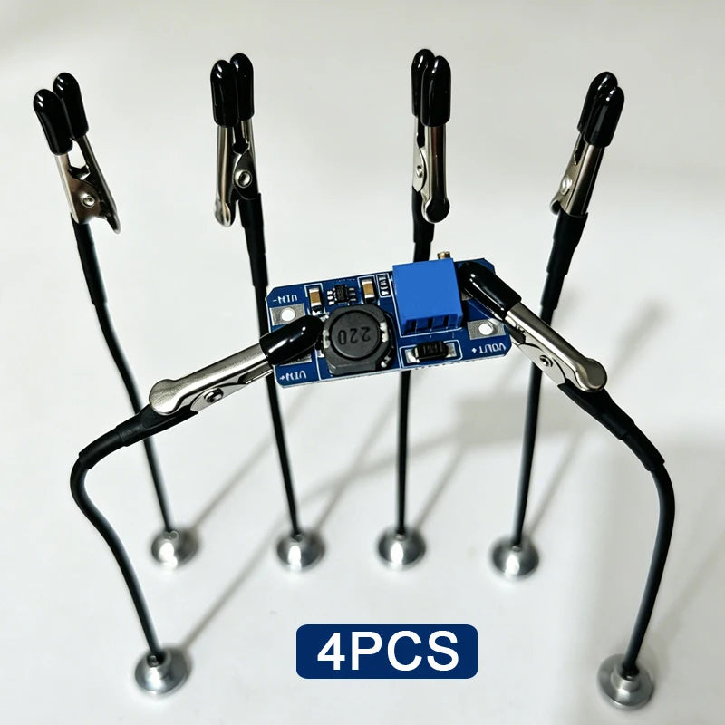 Soldering Third Hand with Strong Magnetic Base, Flexible Arms PCB Holder for Electronics Repair – Alligator Clip Welding Tool