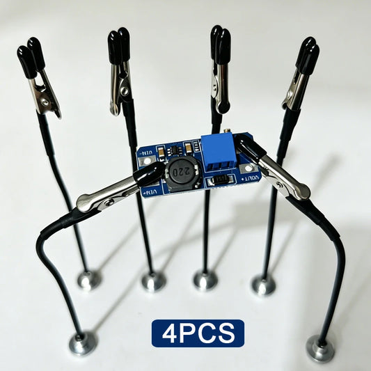 Soldering Third Hand with Strong Magnetic Base, Flexible Arms PCB Holder for Electronics Repair – Alligator Clip Welding Tool
