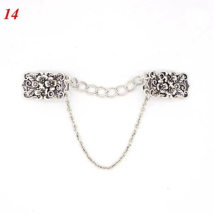 Women Carved Flower Cardigan Sweater Blouse Shawl Clips Shirt Collar Shawl Brooch Retro Duck Clip Clasps Charm Accessories Gi