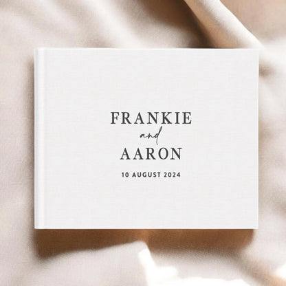 Personalized Wedding Guest Book For Engagement Bachelorette Party Birthday Bridal Shower Keepsake Book Horizontal Signature B