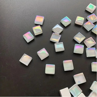 100pcs Colorful Metallic Gloss Mosaic DIY Material Particles Hand Painting Material Suitable for Creative Decoration Puzzle