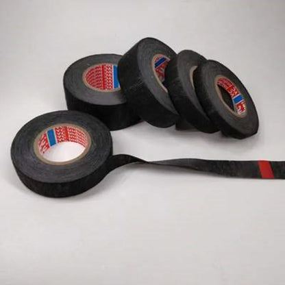 15M 9/15/19/25/32MM Heat-resistant Adhesive Cloth Fabric Tape For Automotive Cable Tape Harness Wiring Loom Electrical Heat T