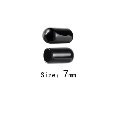 10-50pcs PVC Rubber End Caps, 3-25mm Threaded Pipe Caps, Steel Plastic Pipe Protector Tips, Assorted Size Kit - 7mm / 50pcs