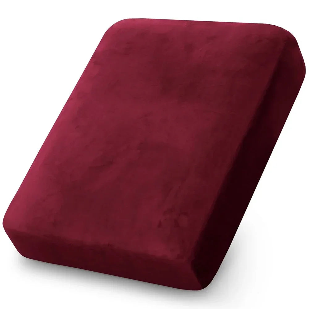 Velvet Sofa Cushion Covers for Living Room Plush Sofa Seat Cover Soft Stretch Sofas Couch Slipcover Furniture Protector - Cha