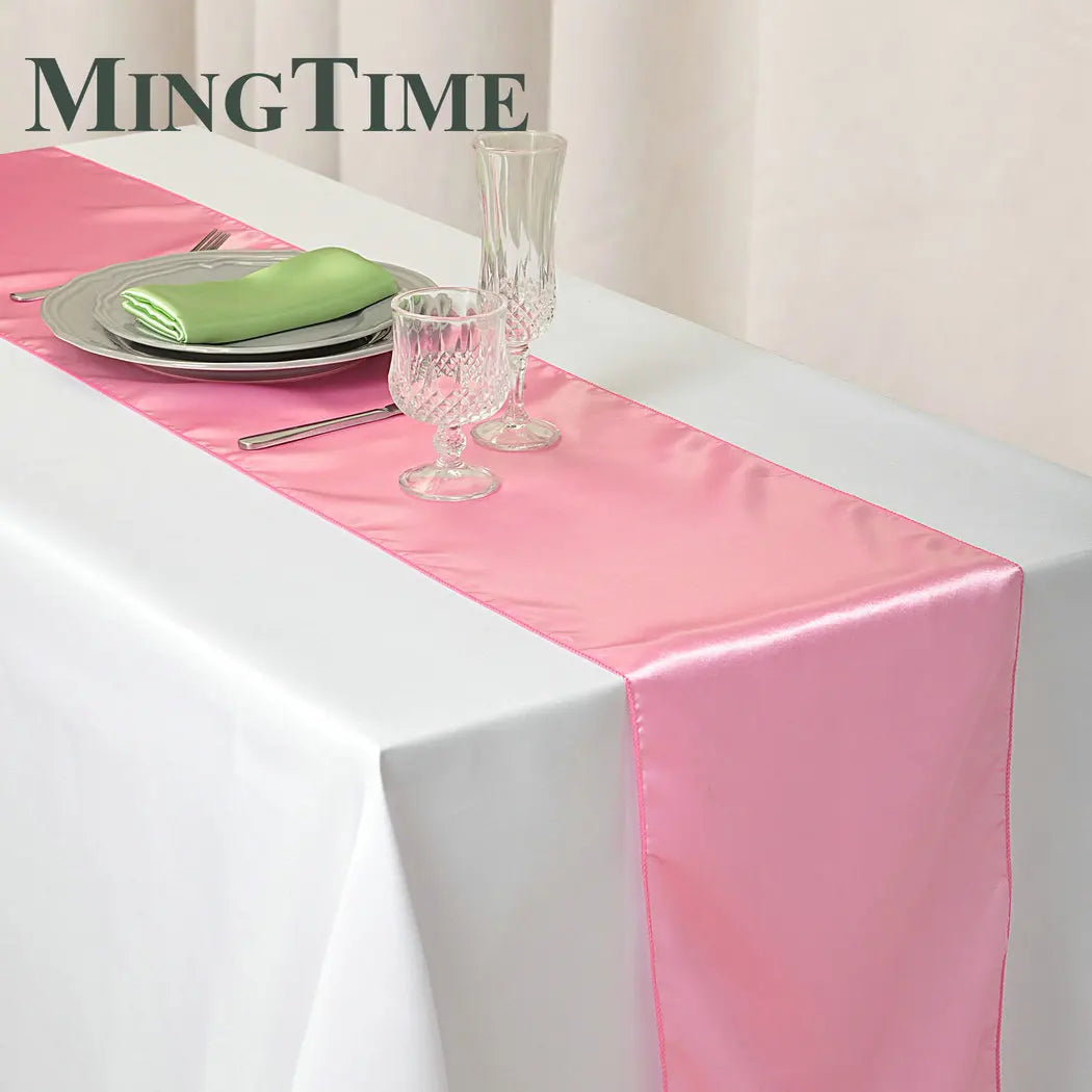 Satin Table Runner 30cm X 275cm Wedding Party Supply Christmas Home Modern Coffee Dining Luxury Table Decoration 12" X 108" -