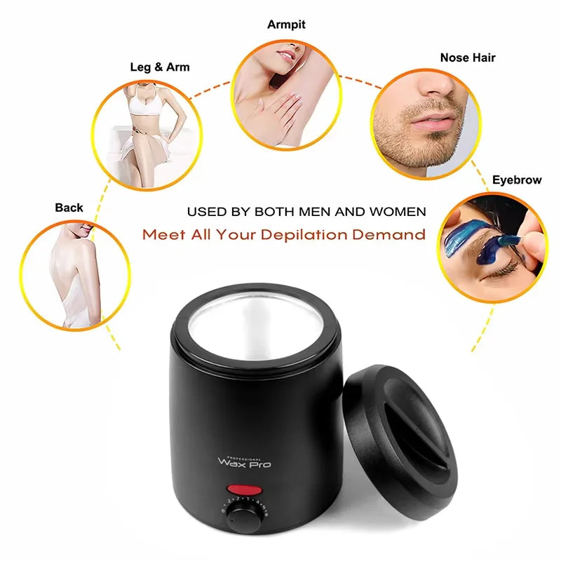 Temperature Wax Heater Control Wax Melting Furnace Adjustable Temperature Rapid Heating Easy to Clean The Whole Body Epilator