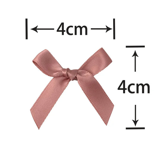 4x4cm Colourful Bows Small Size Polyester Satin Ribbon Bow Flower DIY Craft Decoration