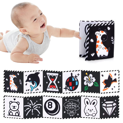 Black and White Cards High Contrast Baby Toys 0-36 Months Newborns Visual Stimulation Brain Development Learning Flash Cards 