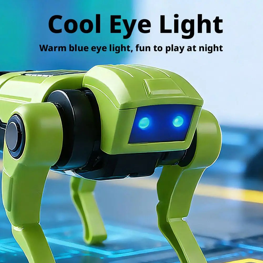 Cartoon DIY Assembly Dog Rc Robot Walking Mechanical Toy Science Teaching Assembling Model Electric Toys Kids Gifts