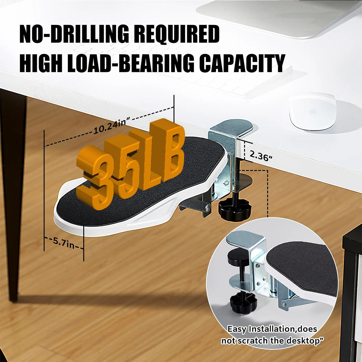 1 PC Computer Arm Support Bracket Suitable for Office Desk Adjusted To Rotate Wrist Support Bracket Extension Tray for Home U