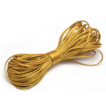 20M 1.5mm Satin Nylon Trim Cord, Rattail Cord Chinese Knot - Ginger