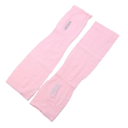 1Pair Ice Silk Sleeve Sunscreen Cuff Arm Sleeves Uv Sun Protect Anti-Slip Summer Men Women Gloves Outdoor Riding Arm Cover - 