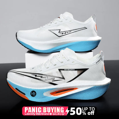 Running Shoes Carbon Board Speciality Marathon Men Sports Breathable Lightweight Women's Comfortable Nonskid Chunta Sneakers 