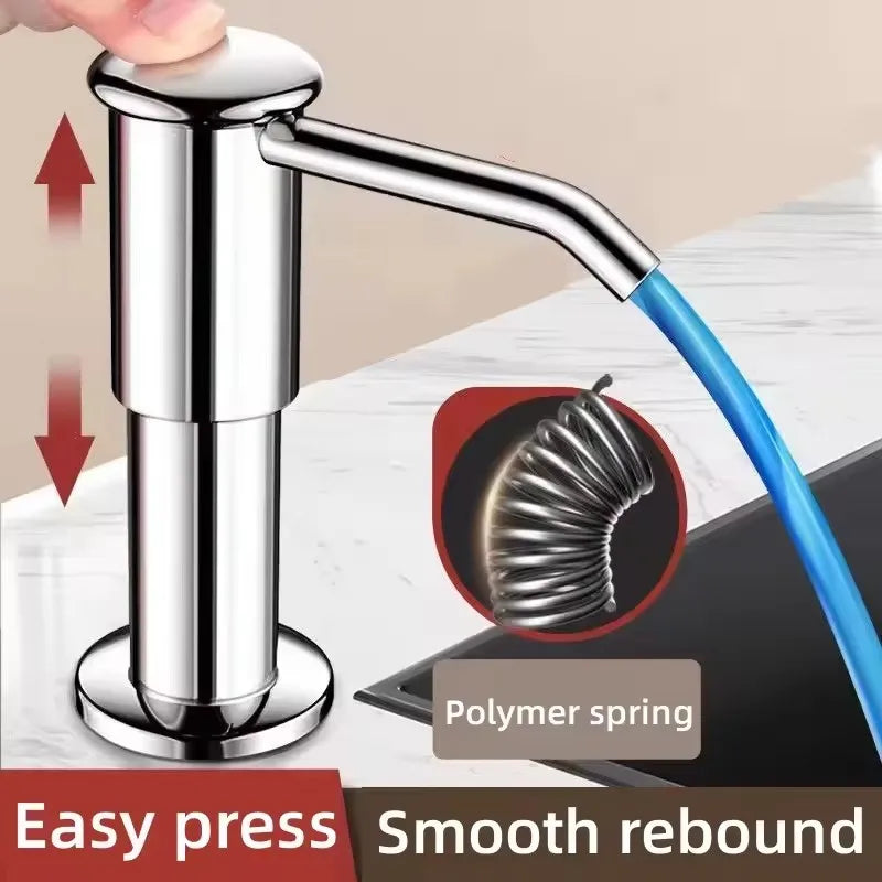 Soap Dispenser for Kitchen Sink, Kichen Sink Soap Dispenser,Extension Tube kit, Under Sink Soap Dispenser Pump, No Need More 