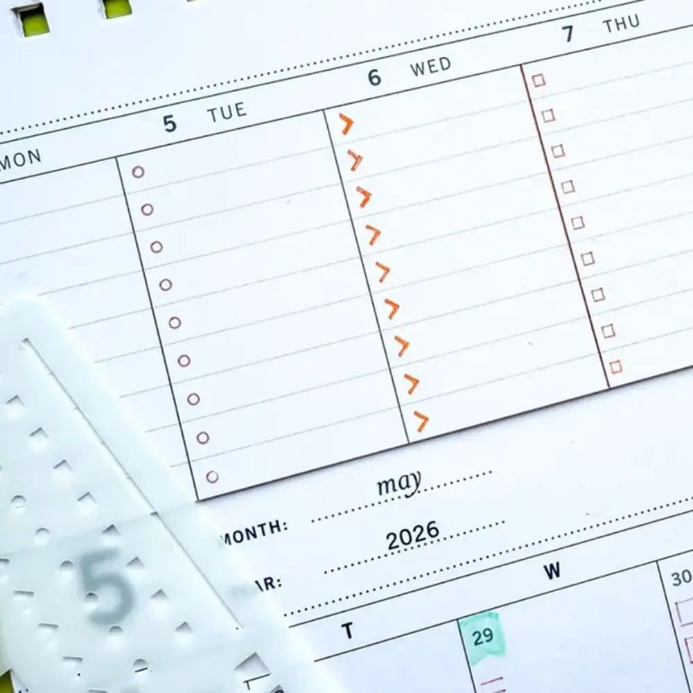 Manual Templates for Planning Calendar Reusable Dot Grid Handmade Flexible Record Template Transparent Flexible Journal Stenc