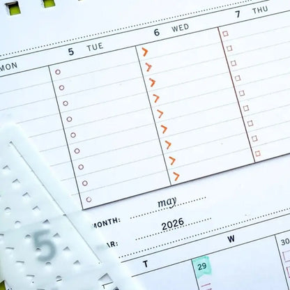 Manual Templates for Planning Calendar Reusable Dot Grid Handmade Flexible Record Template Transparent Flexible Journal Stenc
